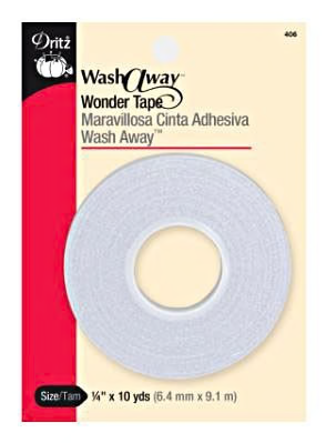 Dritz Wash-A-Way Wonder Tape, 1/4" x 10YDS