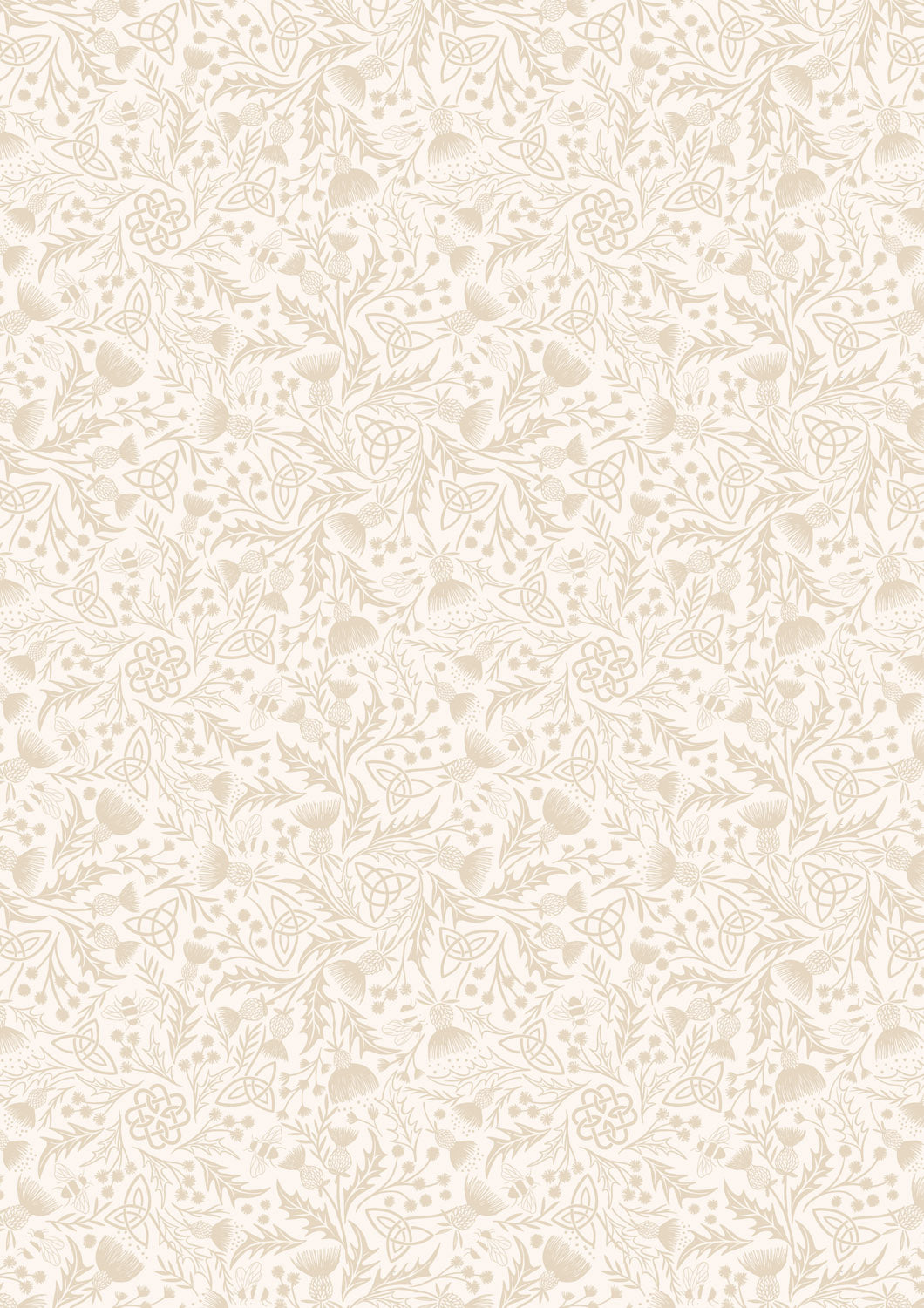 Celtic thistle cream on cream - A990A $$24.96/m