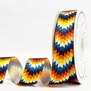PRINTED SATIN RIBBON 20MM 23M  POLYESTER $2.00/m