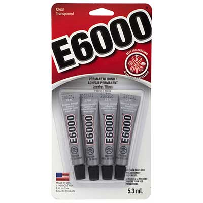 Glue E 6000 Mini5.3ml Tubes 4pc per pack