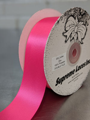 044 Fuchsia-DOUBLE FACE SATIN 25M RIBBON 38MM POLYESTER $.96/m