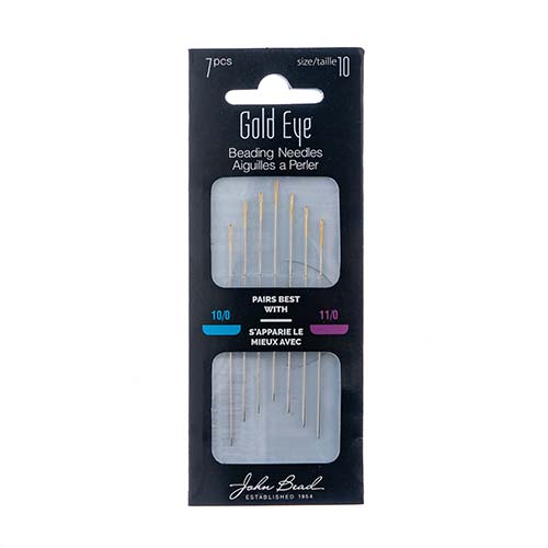 Beading Needle Gold Eye 7 pcs Size 10