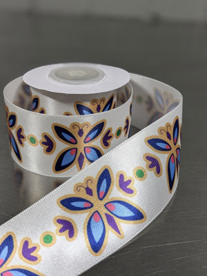 BUTTERFLY SINGLE FACE RIBBON 38MM POLY $1.96/m ( click to choose colors)