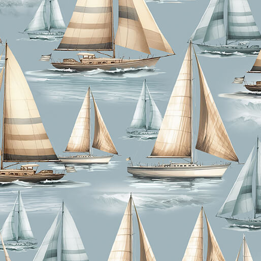 Coastal Escape by Kanvas- Set Sail Ocean $25.96/m