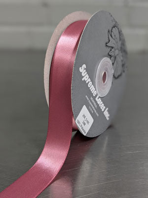 SINGLE FACE SATIN 30M    POLYESTER RIBBON 22MM $.68/m ( Click to choose colors)