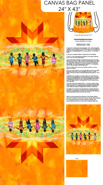 Always in Our Hearts- By Shawna Boulette Grapentine Canvas bag Panel $14.95 each