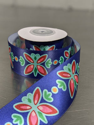 BUTTERFLY SINGLE FACE RIBBON 38MM POLY $1.96/m ( click to choose colors)
