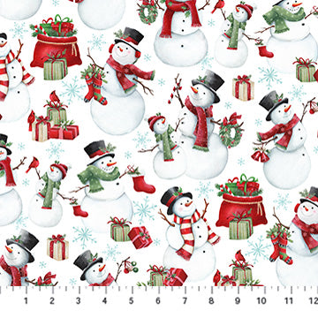 Holly Jolly- Snowmen White Multi 28813-10 $21.96/m