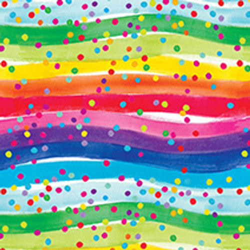 Comfy flannels - Rainbow waves with dots  N-0685-11 $16.96