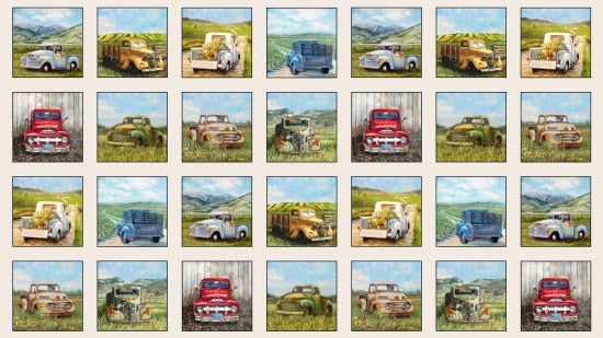 #25. Vintage Trucks - ELS21000-CRE Panel 23” x 44” $9.96