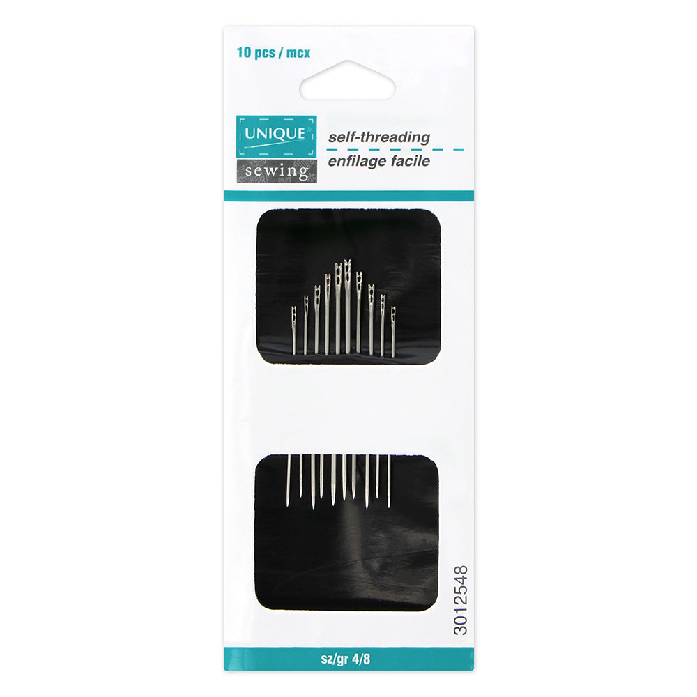 UNIQUE SEWING Self Thread Needles - sizes 4/8 - 10pcs