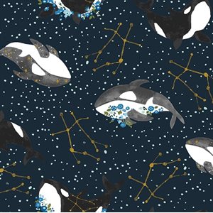 Cosmic Sea by Calli and Co. for Cotton + Steel - Majestic Blue - 34120-1 $25.96/m