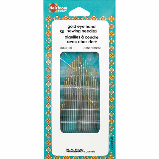 HEIRLOOM Gold Eye Hand Sewing Needles - Assorted Sizes