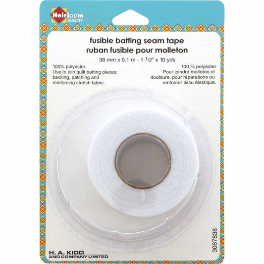 HEIRLOOM Fusible Batting Seam Tape - 38mm x 9.1m (11⁄2″ x 10yd)