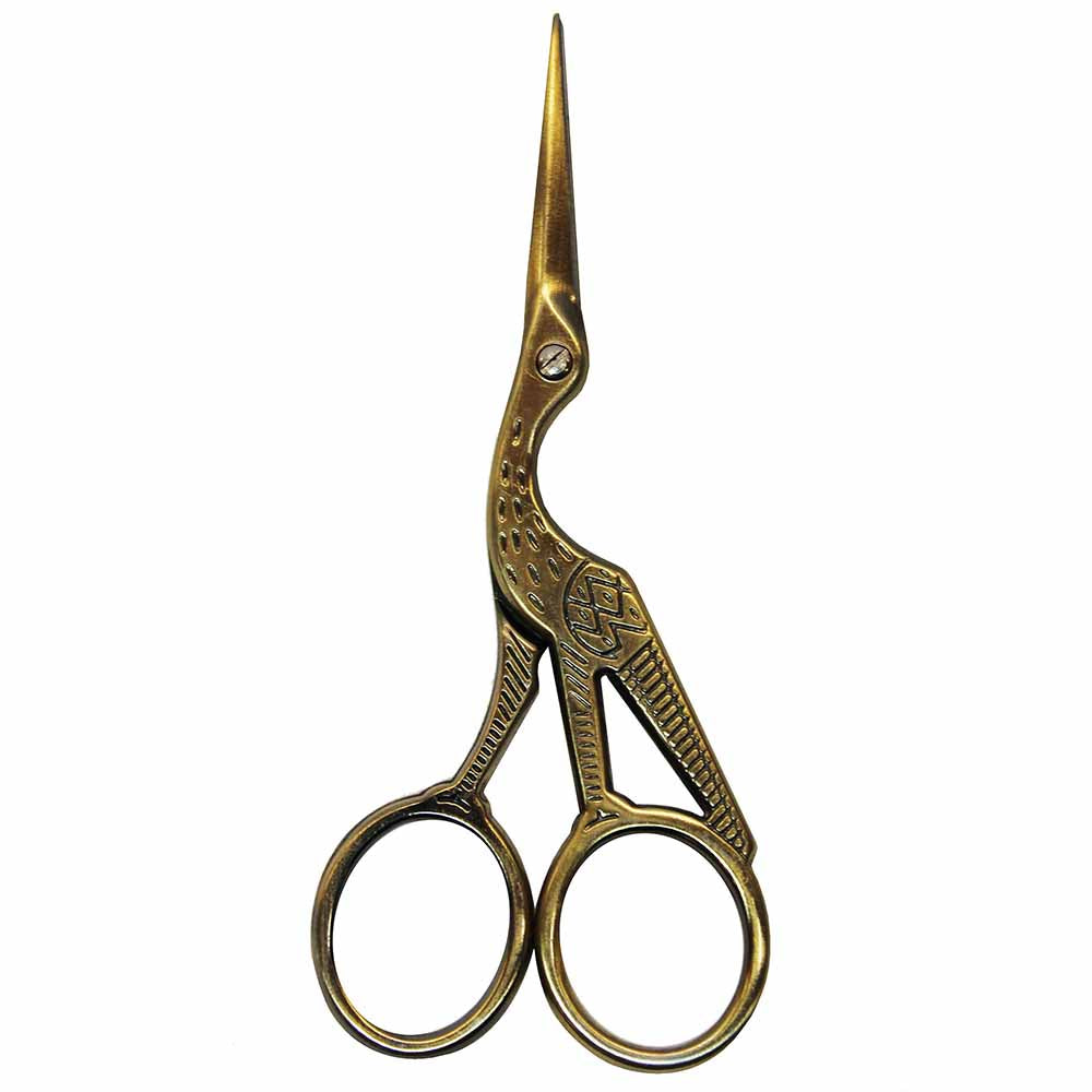 KLASSE´ Stork Scissors - Vintage Gold - 41⁄2″ (11.4cm) (WT)