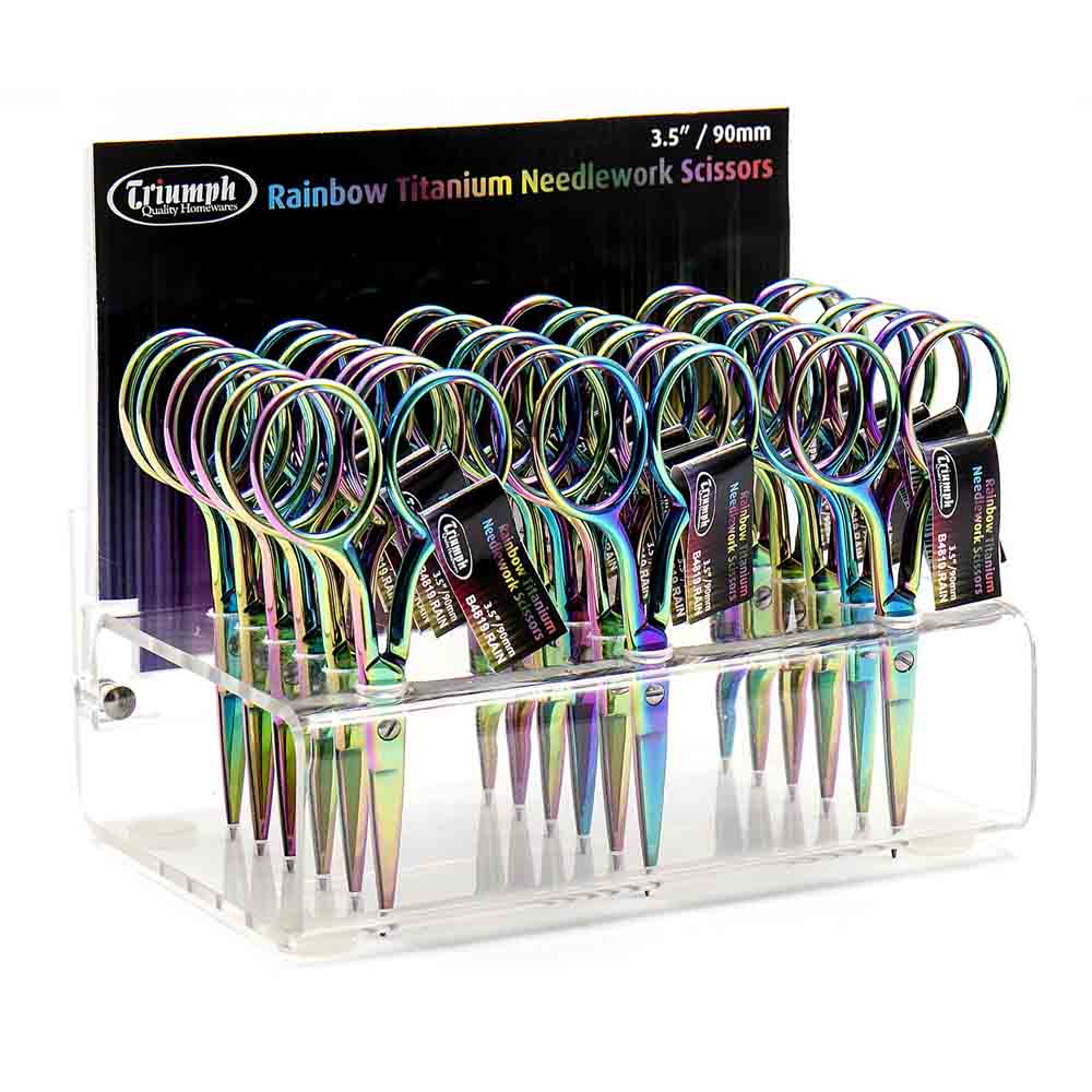 Rainbow Needle Work Scissors 3.5” by Triumph