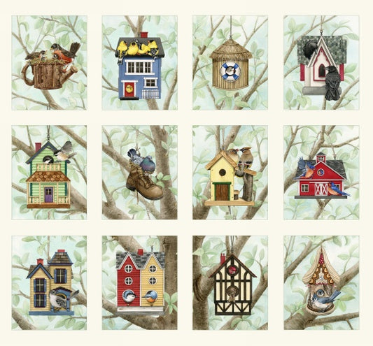 #9 Housing boom- Beautiful Birds - ELS 4319-CRE Panel 23” x 44” - $9.95