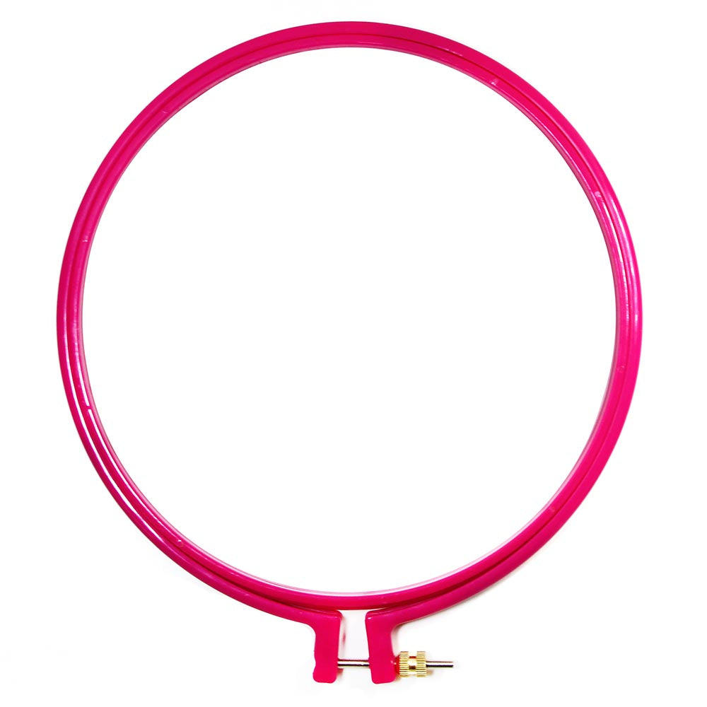 UNIQUE CRAFT Plastic Embroidery Hoop - 8″/20cm - Pink
