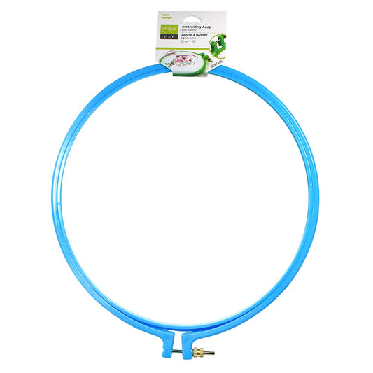 UNIQUE CRAFT Plastic Embroidery Hoop - 10″/25cm - Blue