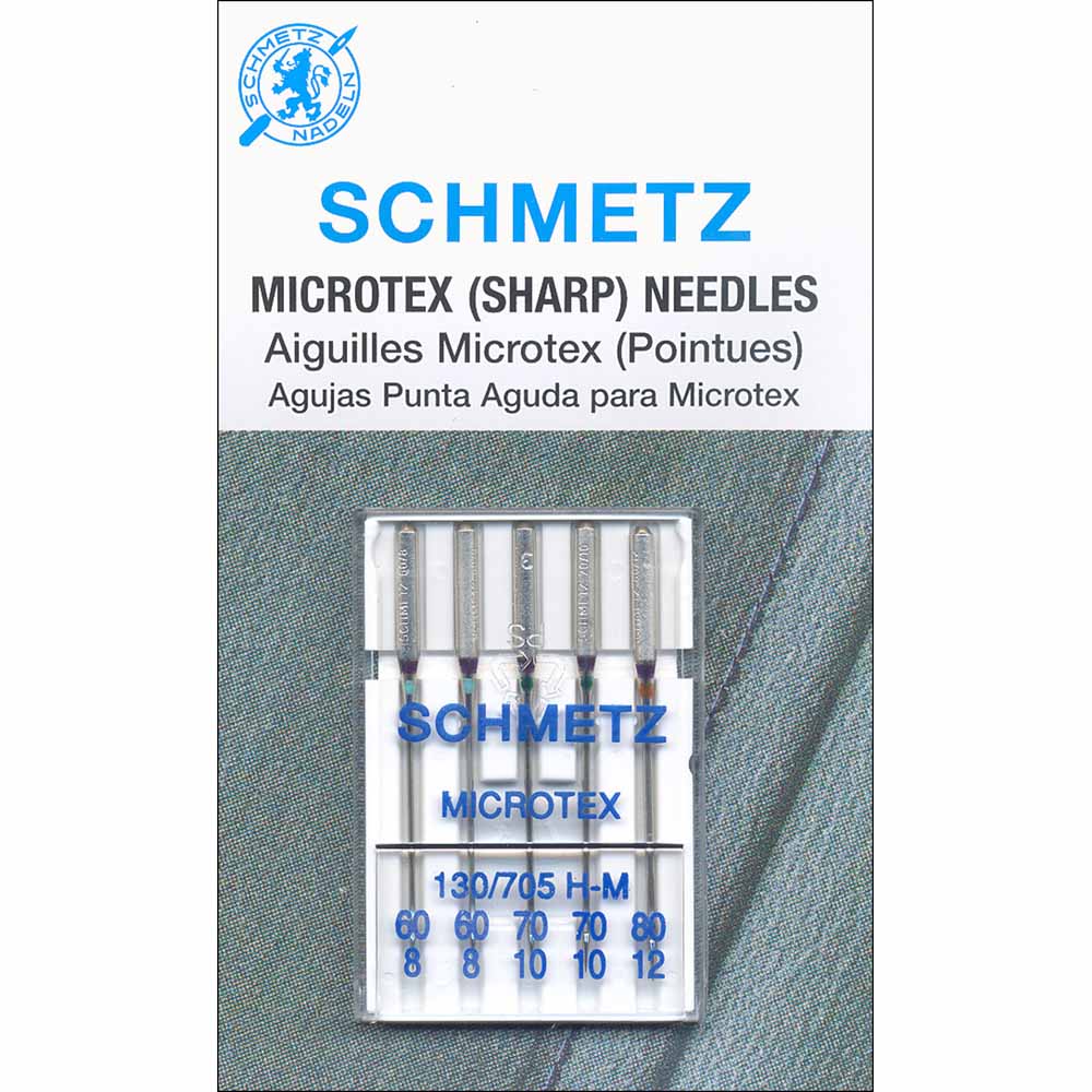 SCHMETZ #1839 Microtex Needles Carded - Assorted Sizes - 5 count