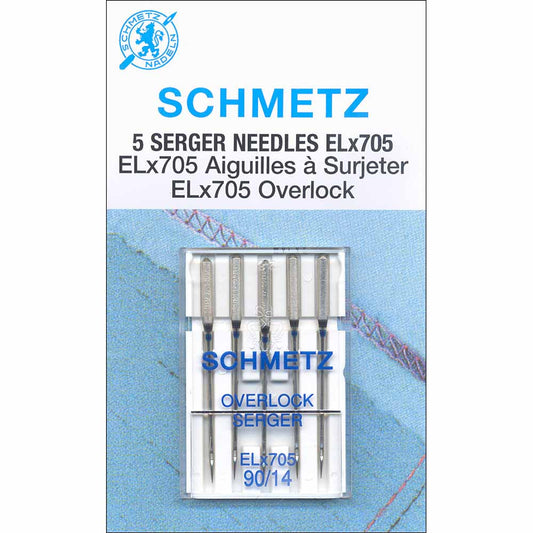 SCHMETZ #1821 Serger Needles Elx705 Carded - 90/14 - 5 count