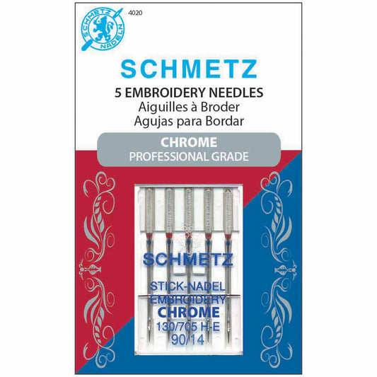 SCHMETZ #4020 Chrome Embroidery - 90/14 - 5 count