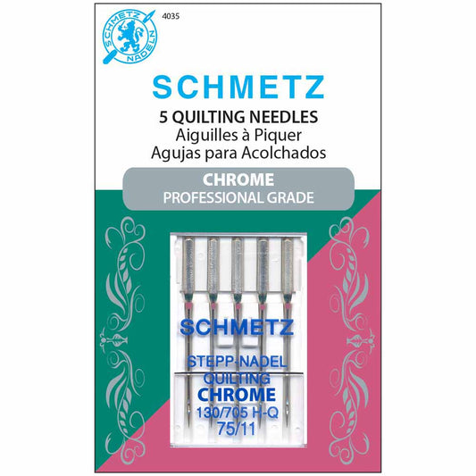 Schmetz Size 75/11 Quilting Machine Needles 5 count, Schmetz #1735