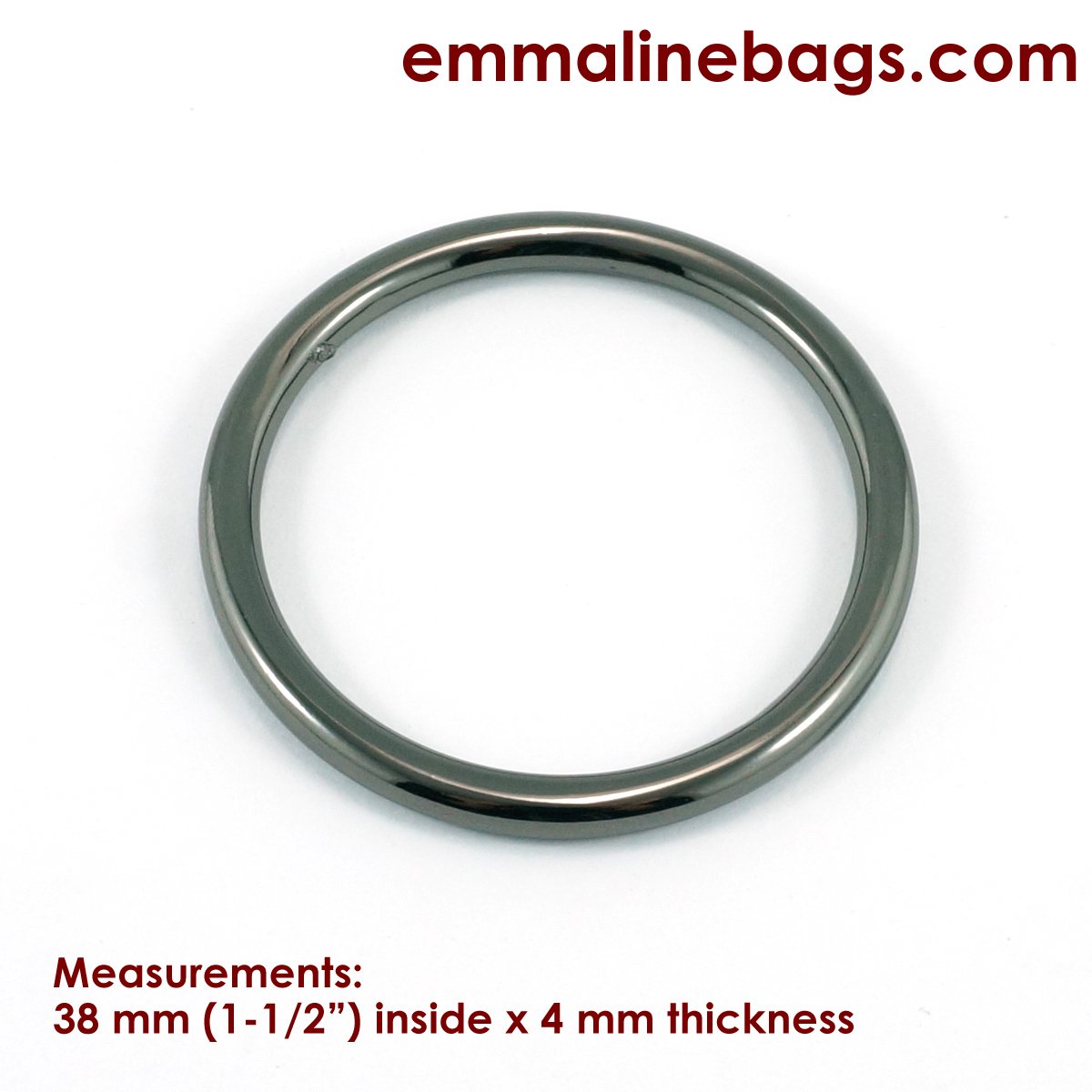0-Rings: 1-1/2" (38mm) x 4mm (4 Pack) in Gunmetal Grey