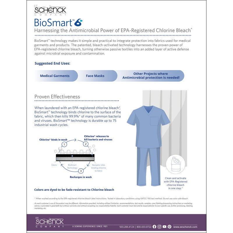 BioSmart Antimicrobial Cloth Navy -CL1BAC-NAV