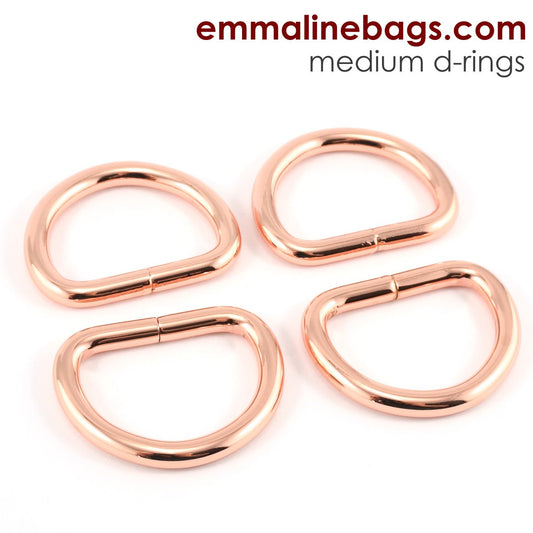 D-rings: (4 Pack)1" (25 mm) wide x 4 mm thickness (fits 1" strap) Copper