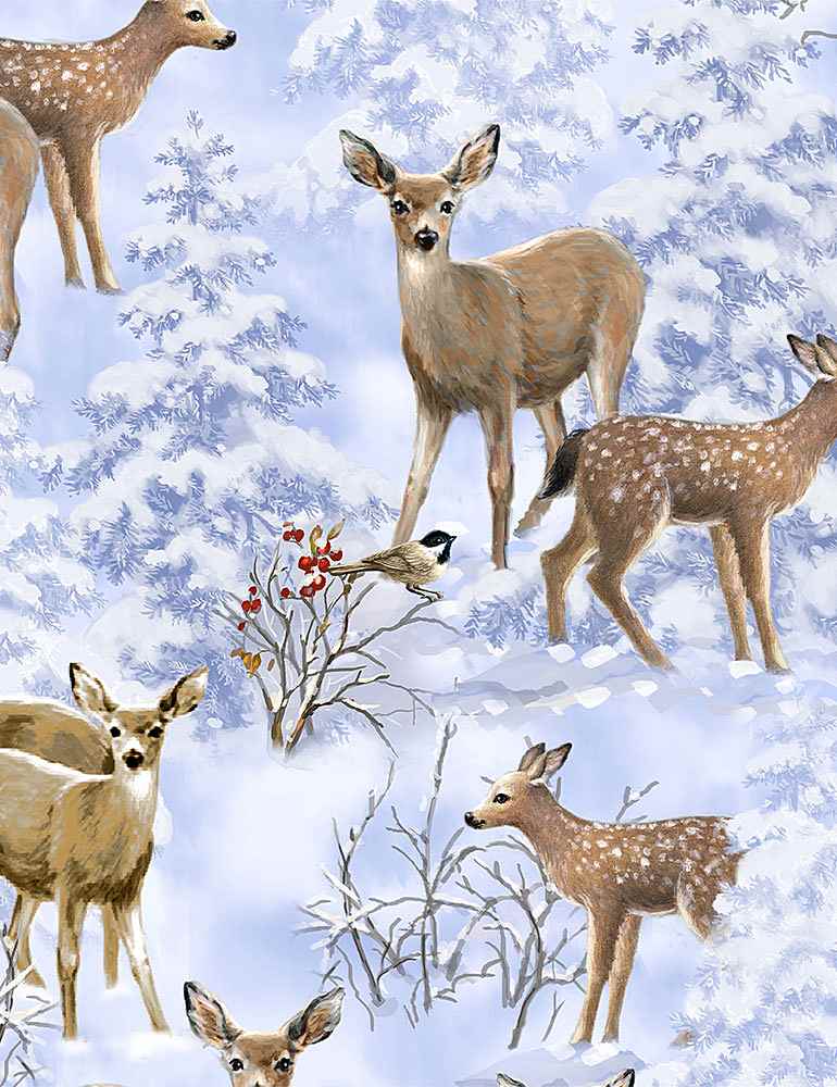 Nature's Holiday - Winter Woodland Deer