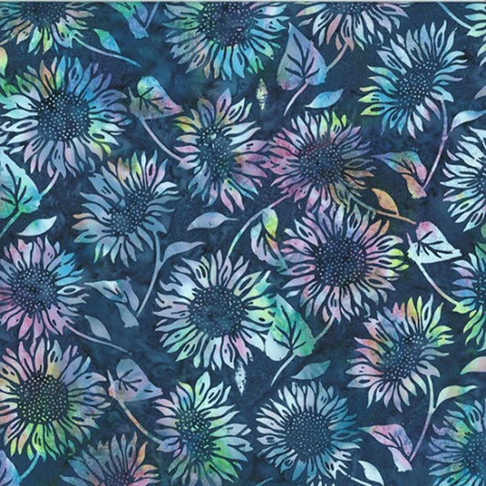 BALI Batik BY HOFFMAN -Sunflower Blue Hawaiian $24.96/m