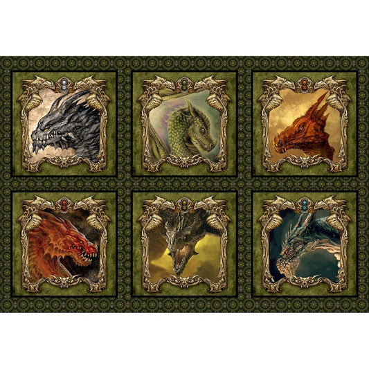 #401 IBFDAN11DRG-1 - Dragons - The Ancients Panel - Digital Print $16.95