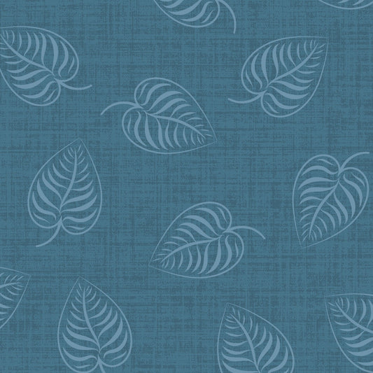 Flower & Vine- Leafprint- Blue $19.96/m