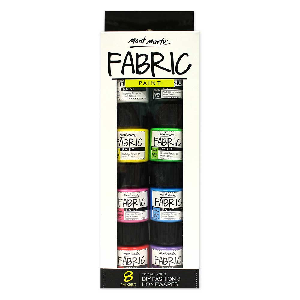 MONT MARTE Fabric Paint Set - 20ml each - 8pcs