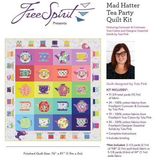 Mad Hatter Tea Party -Quilt Kit - KITQTTP- TEAPARTY - APR
