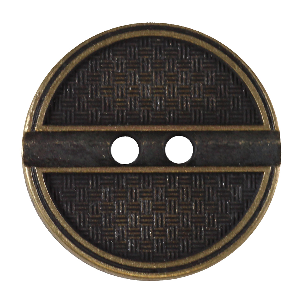 ELAN 2 Hole Button - 20mm (3⁄4″) - 2 count- brass