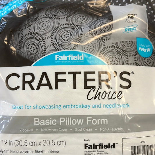 Fairfield Crafter's Choice  12”x12"  pillow form