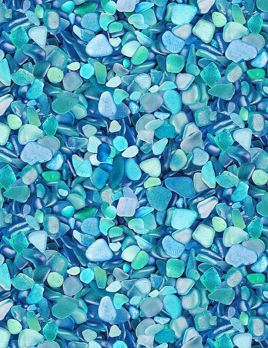Beach dreams packed blue seagrass on blue $21.96/m