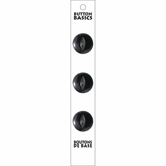 19mm 2 hole black button BB4391G