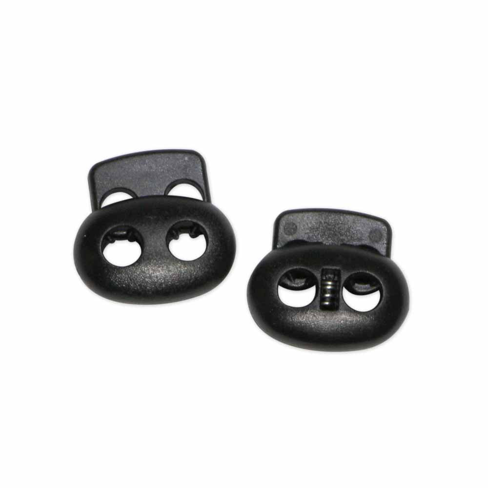 Small Oval Cord Lock - 2 hole 2 pack