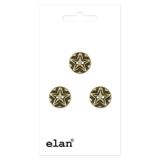 ELAN 2 Hole Button - 13mm (1⁄2″) - 3 count