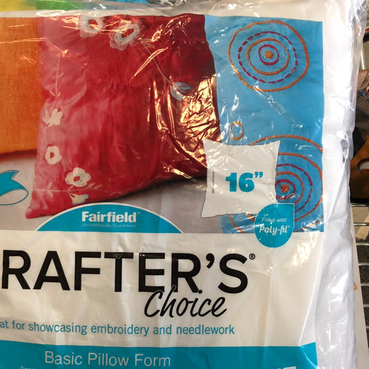 Fairfield Crafter's Choice 16"x 16” Basic pillow form
