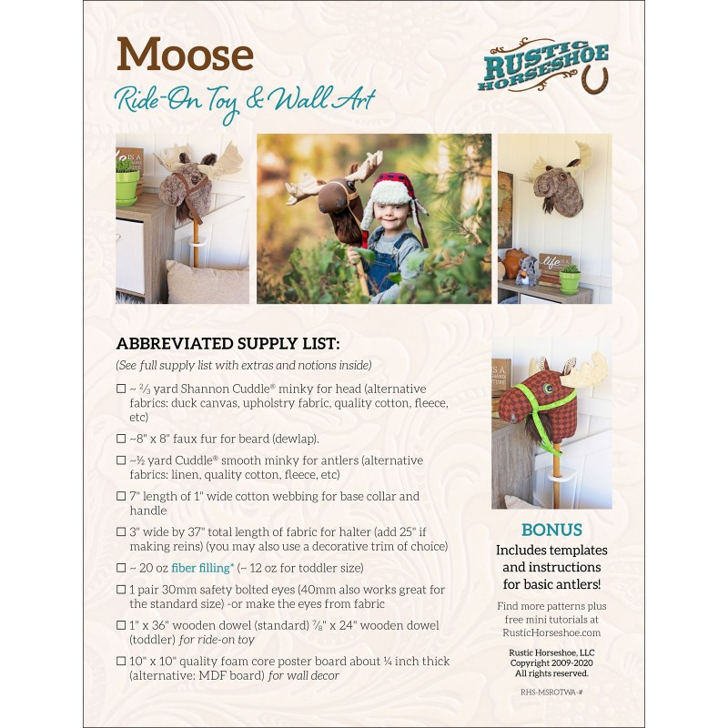 Moose Ride-On Toy & Wall Art