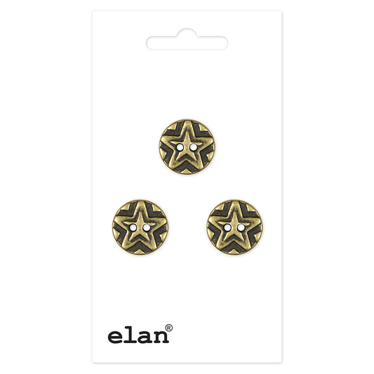 ELAN 2 Hole Button - 15mm (5⁄8″) - 3 count