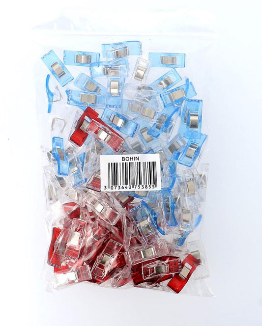 Bohin Wonder Clips, Small, 25pc. (Bulk), 27mm x 10mm / 1" x 1/2"