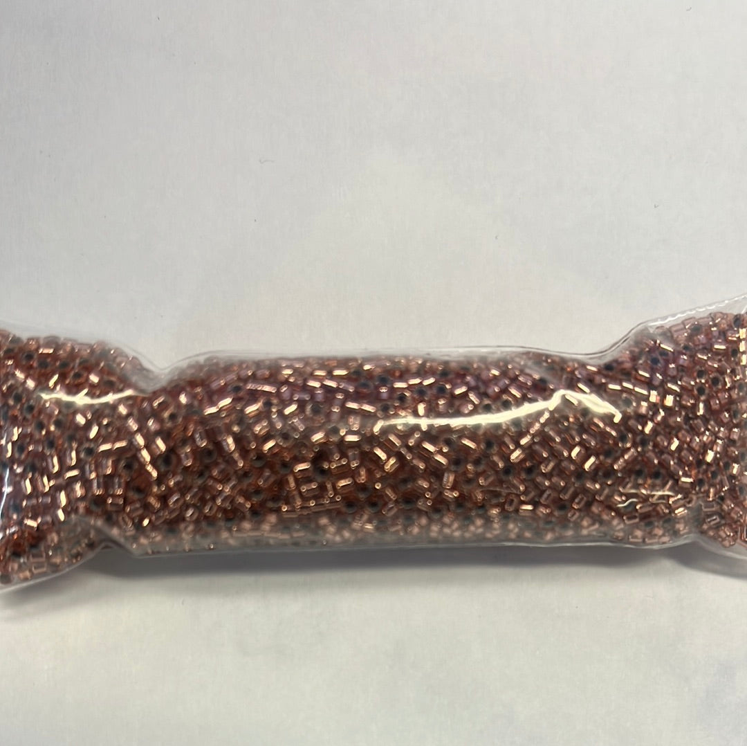 Miyuki Delica 11/0 RD Copper Crystal lined .017kg $28.95