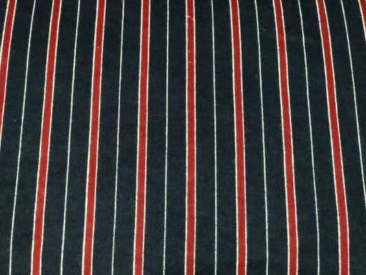 Flannel 2579- navy with red and white stripes