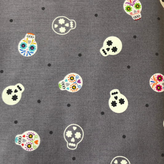 Small things by Irene and Lewis -Grey with Glow in the Dark Skulls $23.96/m