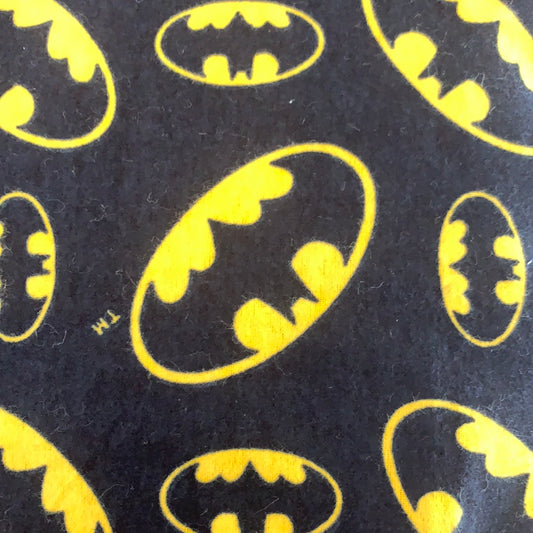 Batman Flannel- Logo tossed $14.96/m